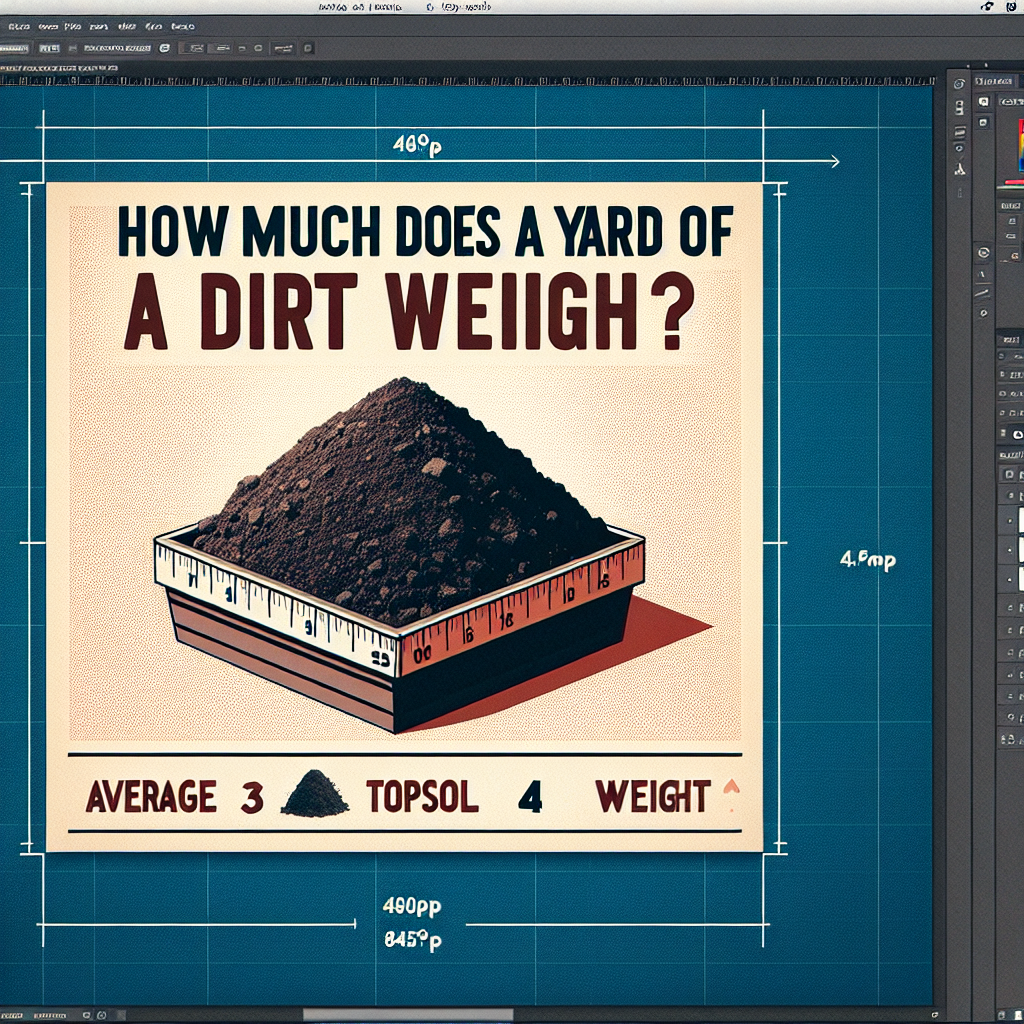 How Much Does a Yard of Dirt Weigh? Average Topsoil Weight