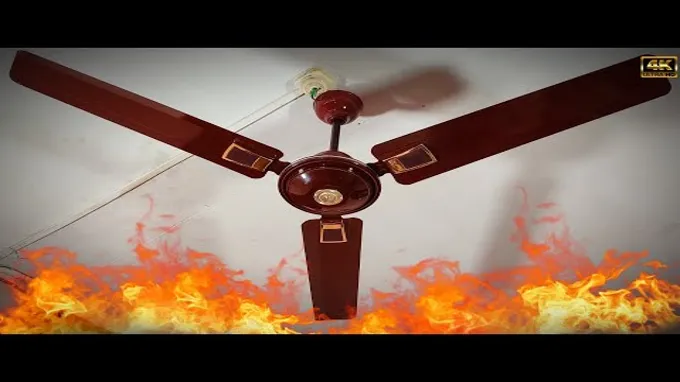 can a ceiling fan catch on fire