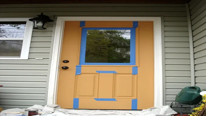 can a fiberglass door be painted