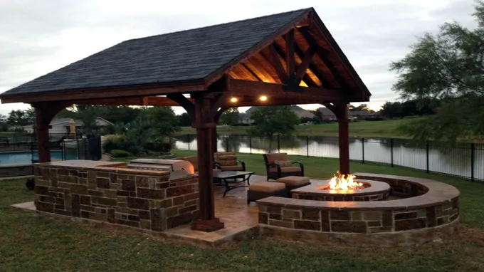 can a fire pit go under a covered patio