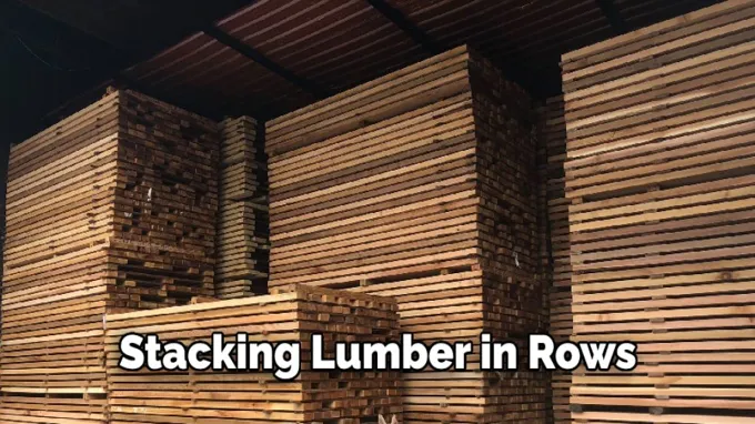 when stacking lumber interlocking rows