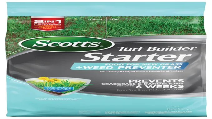 when to apply scotts starter fertilizer