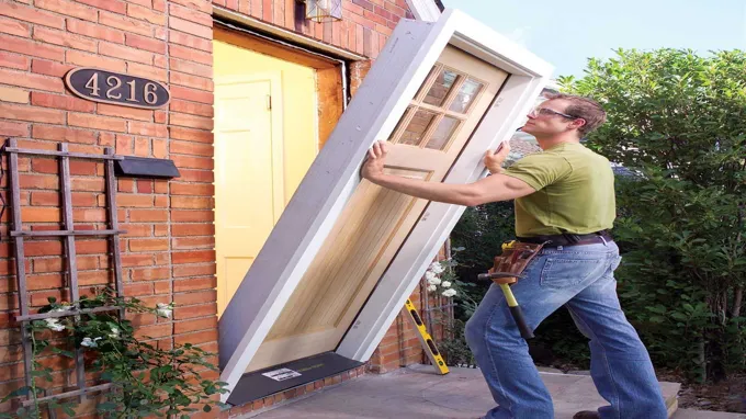 when to install exterior doors in new construction