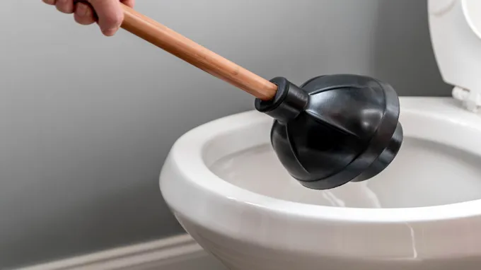 when was the toilet plunger invented