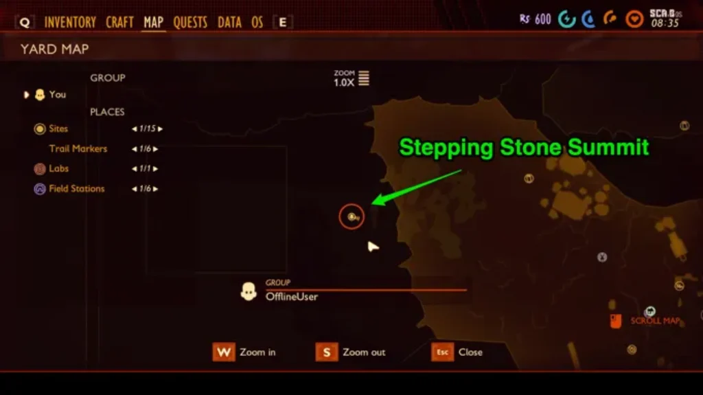 Where is Stepping Stone Summit in Grounded: Exploring the Location