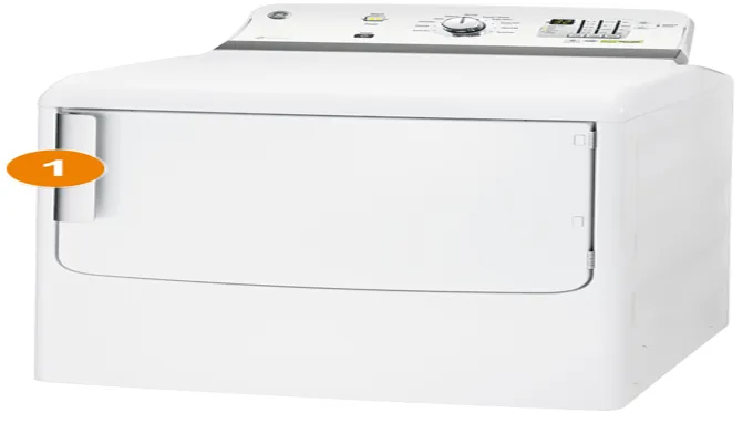 where to find ge dryer model number