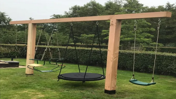 where to put swing set in yard