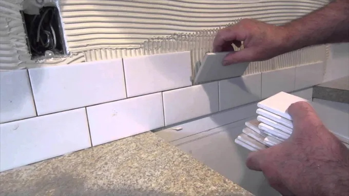 where to start tile backsplash