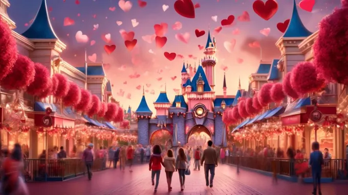 when does disneyland decorate for valentine's day