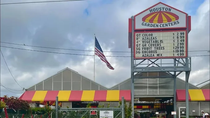 when does houston garden center to 50% off