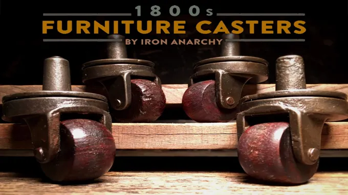 when were wooden casters used on furniture